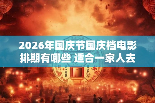 2026年国庆节国庆档电影排期有哪些 适合一家人去看的有哪些 2026年国庆节国庆档电影排期有哪些 适合一家人去看的有哪些