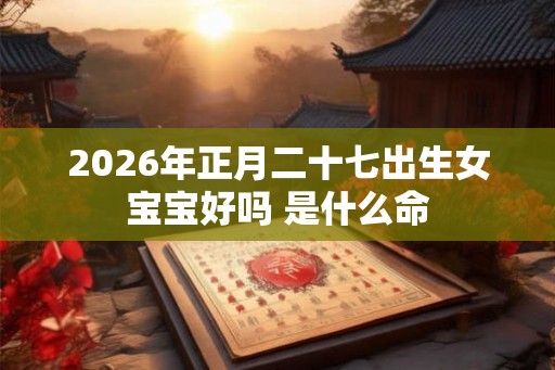 2026年正月二十七出生女宝宝好吗 是什么命