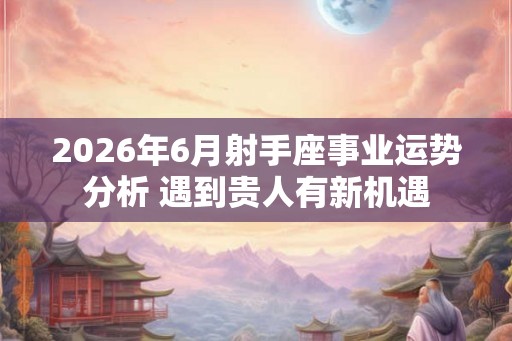 2026年6月射手座事业运势分析 遇到贵人有新机遇
