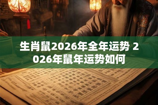 生肖鼠2026年全年运势 2026年鼠年运势如何 生肖鼠2026年全年运势 2026年鼠年运势如何