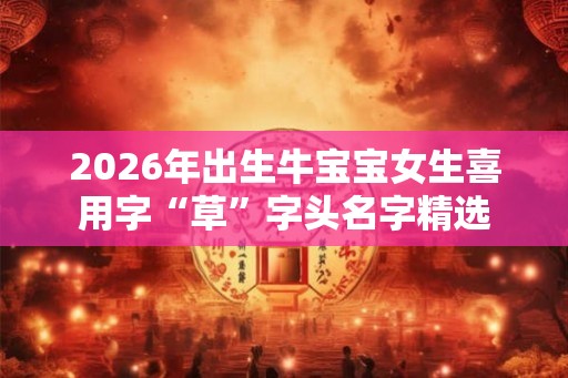 2026年出生牛宝宝女生喜用字“草”字头名字精选