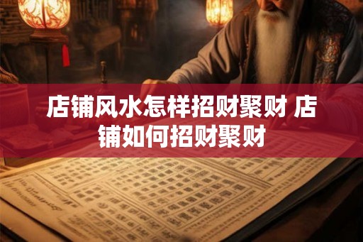 店铺风水怎样招财聚财 店铺如何招财聚财