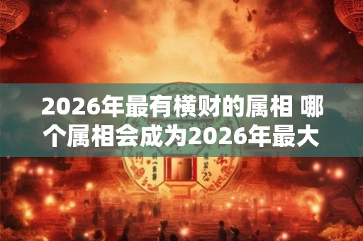 2026年最有横财的属相 哪个属相会成为2026年最大的横财幸运儿