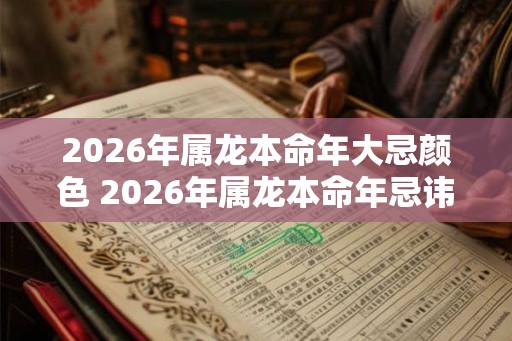2026年属龙本命年大忌颜色 2026年属龙本命年忌讳用什么颜色