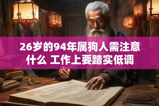 26岁的94年属狗人需注意什么 工作上要踏实低调