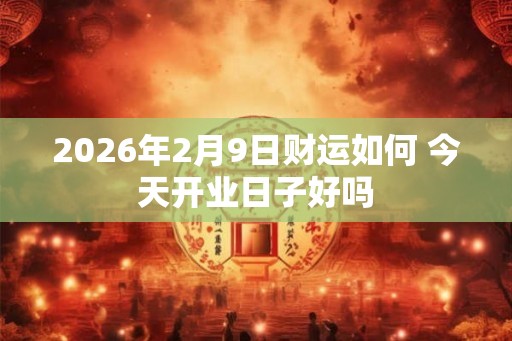 2026年2月9日财运如何 今天开业日子好吗 2026年2月9日财运如何 今天开业日子好吗