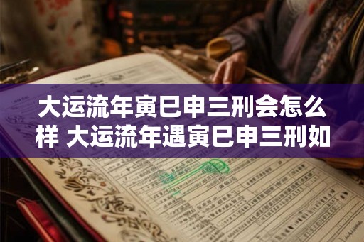 大运流年寅巳申三刑会怎么样 大运流年遇寅巳申三刑如何