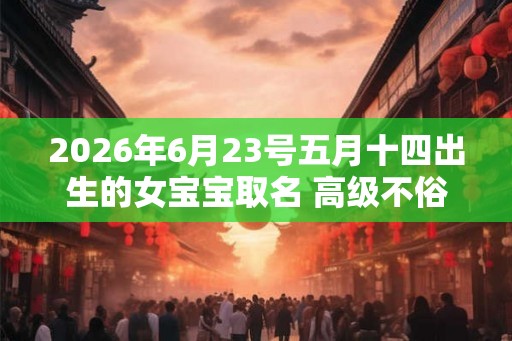 2026年6月23号五月十四出生的女宝宝取名 高级不俗气