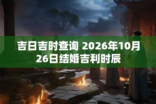 吉日吉时查询 2026年10月26日结婚吉利时辰