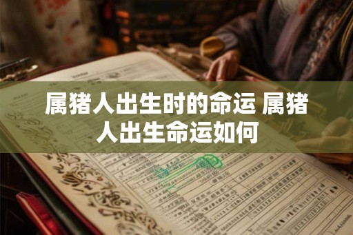 属猪人出生时的命运 属猪人出生命运如何