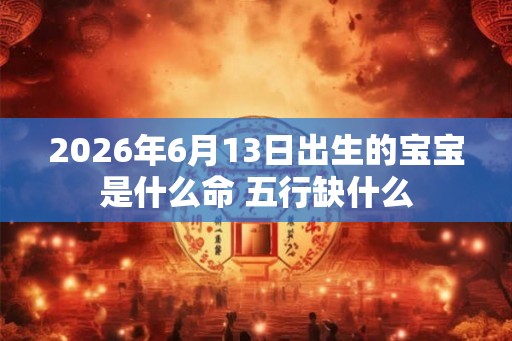 2026年6月13日出生的宝宝是什么命 五行缺什么
