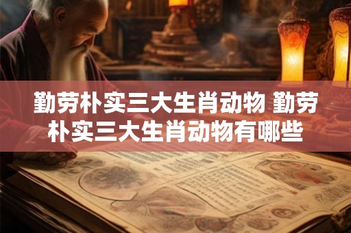 勤劳朴实三大生肖动物 勤劳朴实三大生肖动物有哪些