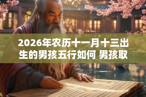 2026年农历十一月十三出生的男孩五行如何 男孩取什么名字好