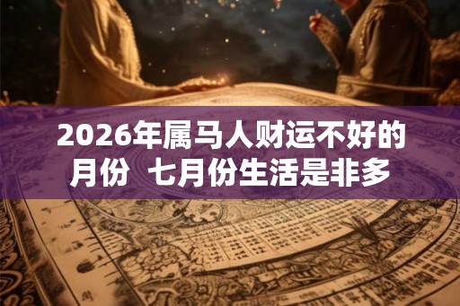 2026年属马人财运不好的月份  七月份生活是非多