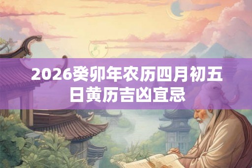 2026癸卯年农历四月初五日黄历吉凶宜忌