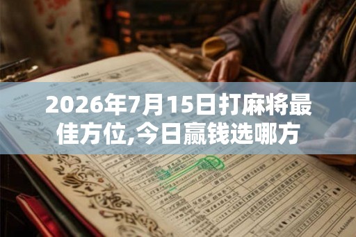 2026年7月15日打麻将最佳方位,今日赢钱选哪方