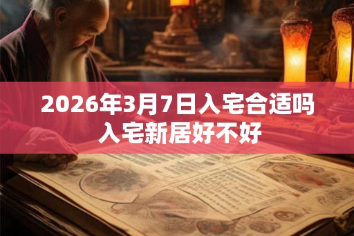 2026年3月7日入宅合适吗 入宅新居好不好