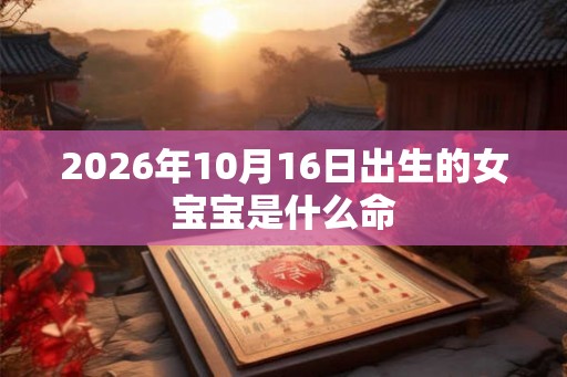 2026年10月16日出生的女宝宝是什么命