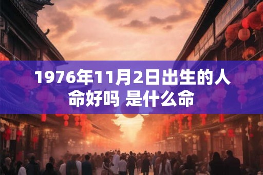 1976年11月2日出生的人命好吗 是什么命