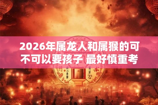 2026年属龙人和属猴的可不可以要孩子 最好慎重考虑