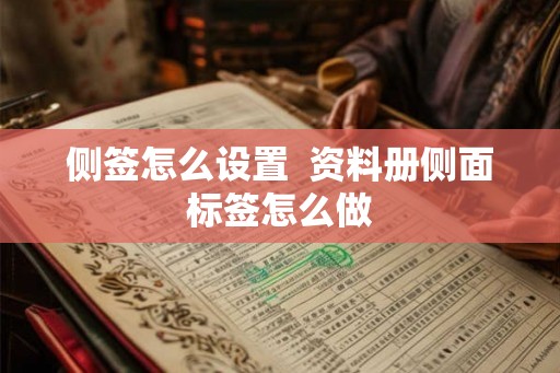 侧签怎么设置  资料册侧面标签怎么做