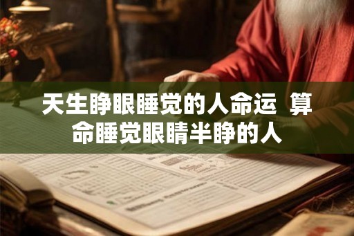天生睁眼睡觉的人命运  算命睡觉眼睛半睁的人