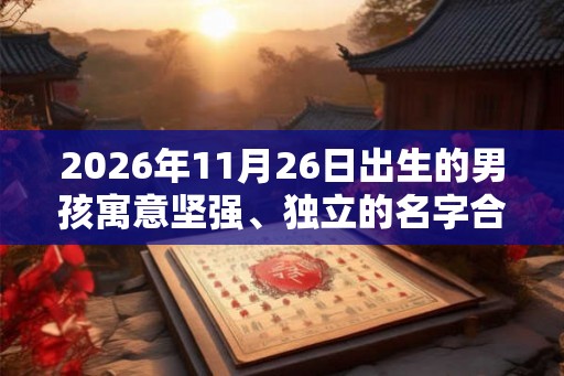 2026年11月26日出生的男孩寓意坚强、独立的名字合集
