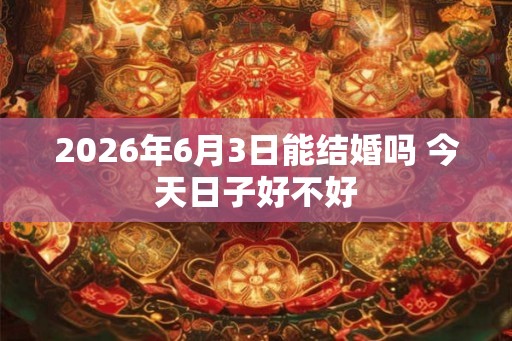 2026年6月3日能结婚吗 今天日子好不好