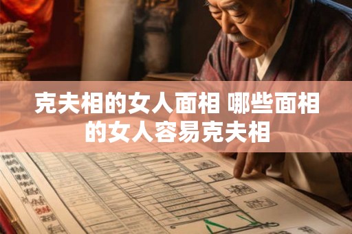 克夫相的女人面相 哪些面相的女人容易克夫相