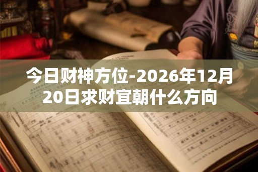 今日财神方位-2026年12月20日求财宜朝什么方向