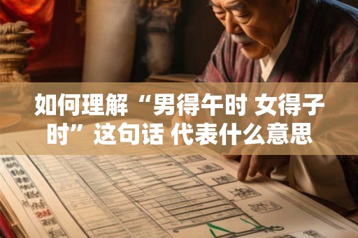 如何理解“男得午时 女得子时”这句话 代表什么意思 如何理解“男得午时 女得子时”这句话 代表什么意思