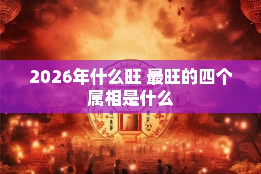 2026年什么旺 最旺的四个属相是什么