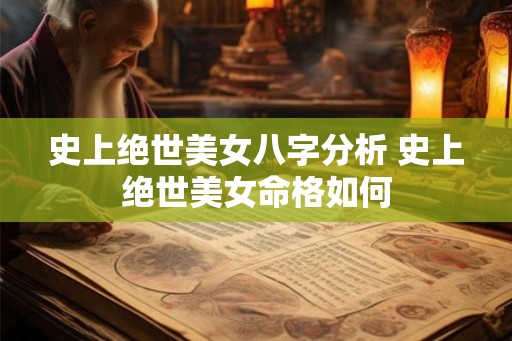 史上绝世美女八字分析 史上绝世美女命格如何 史上绝世美女八字分析 史上绝世美女命格如何
