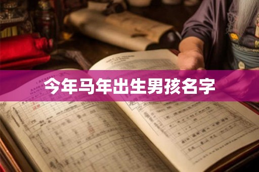 今年马年出生男孩名字 今年马年出生男孩名字