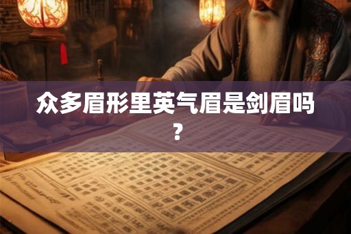 众多眉形里英气眉是剑眉吗？