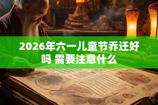 2026年六一儿童节乔迁好吗 需要注意什么