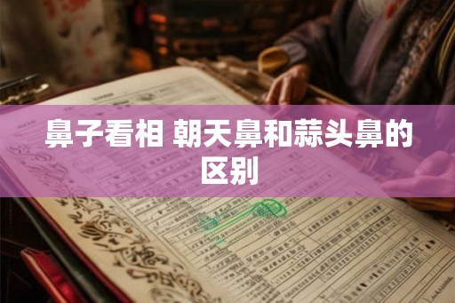 鼻子看相 朝天鼻和蒜头鼻的区别