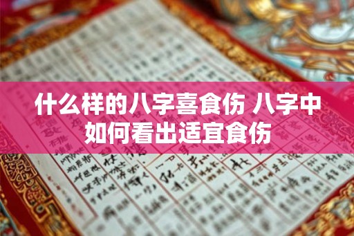 什么样的八字喜食伤 八字中如何看出适宜食伤