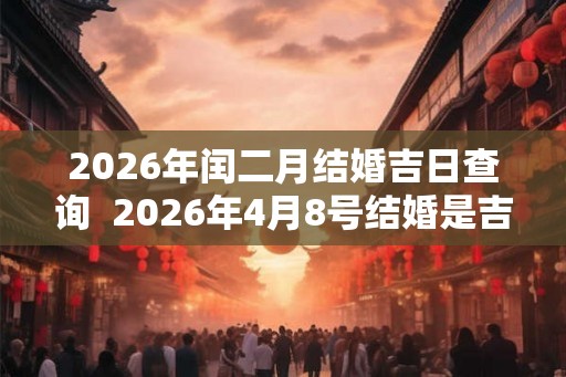 2026年闰二月结婚吉日查询 2026年4月8号结婚是吉日吗 2026年闰二月结婚吉日查询 2026年4月8号结婚是吉日吗