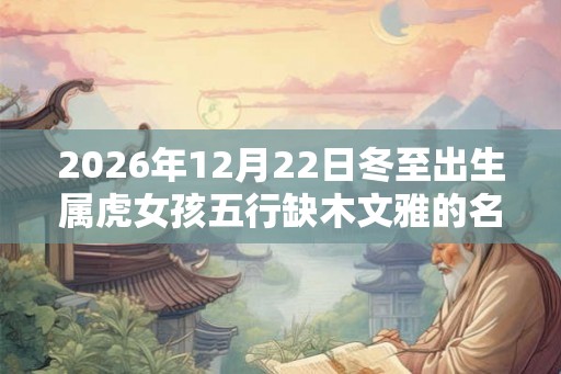 2026年12月22日冬至出生属虎女孩五行缺木文雅的名字