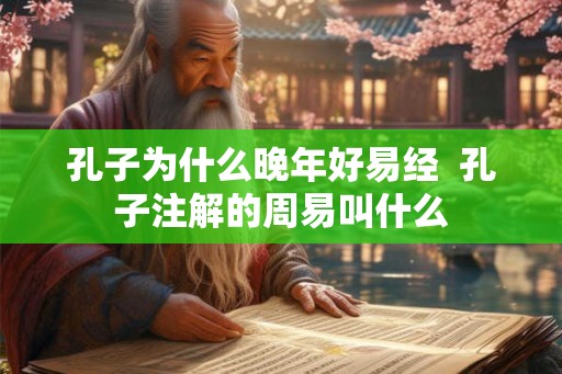 孔子为什么晚年好易经  孔子注解的周易叫什么