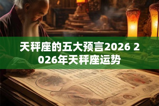 天秤座的五大预言2026 2026年天秤座运势