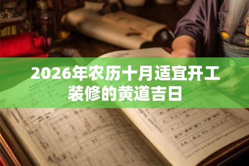 2026年农历十月适宜开工装修的黄道吉日