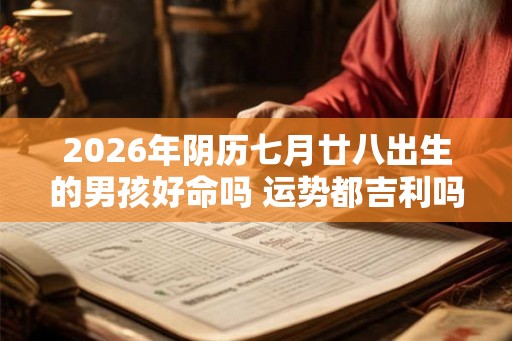 2026年阴历七月廿八出生的男孩好命吗 运势都吉利吗