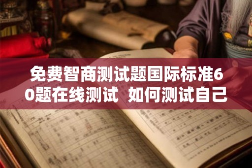 免费智商测试题国际标准60题在线测试  如何测试自己的智商是多少