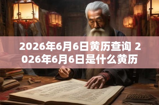 2026年6月6日黄历查询 2026年6月6日是什么黄历