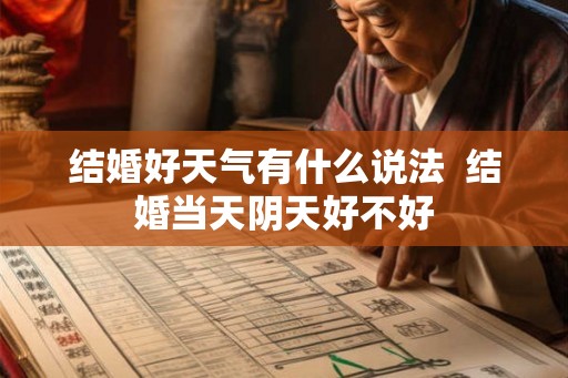 结婚好天气有什么说法  结婚当天阴天好不好