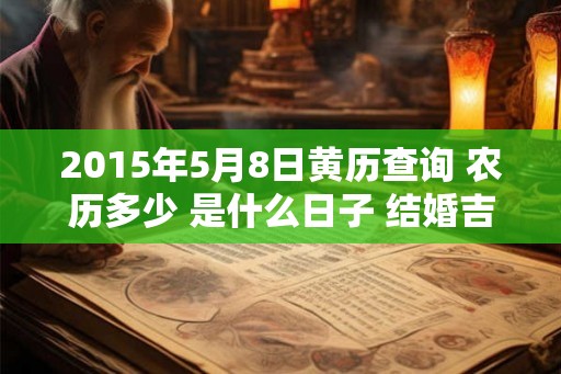 2015年5月8日黄历查询 农历多少 是什么日子 结婚吉时