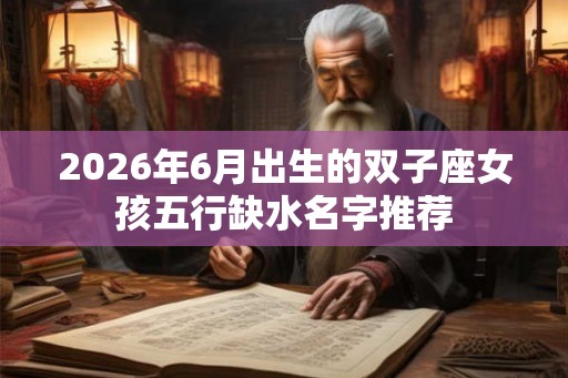 2026年6月出生的双子座女孩五行缺水名字推荐