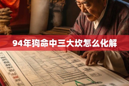 94年狗命中三大坎怎么化解